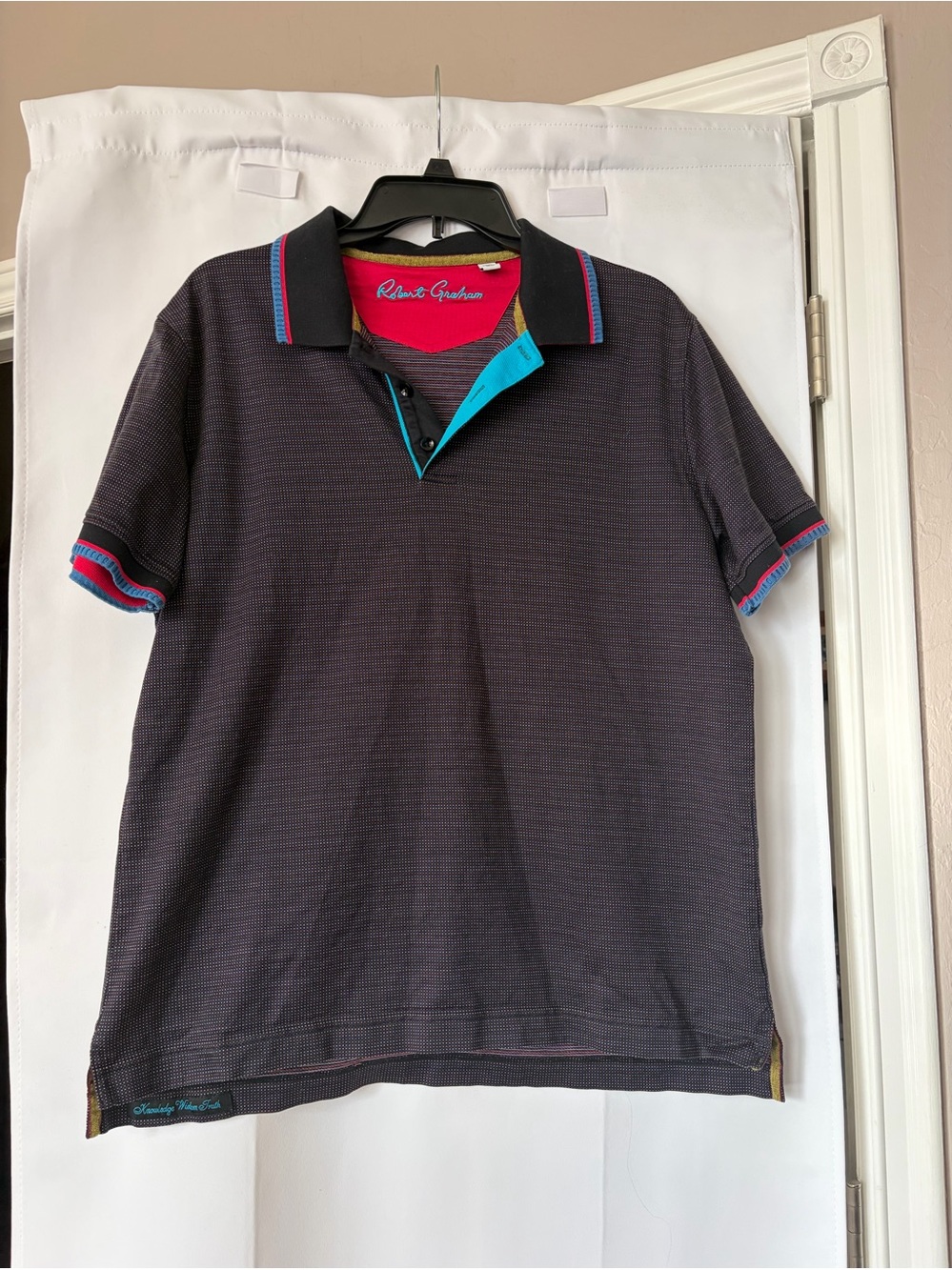 Robert Graham knit cuff polo shirt